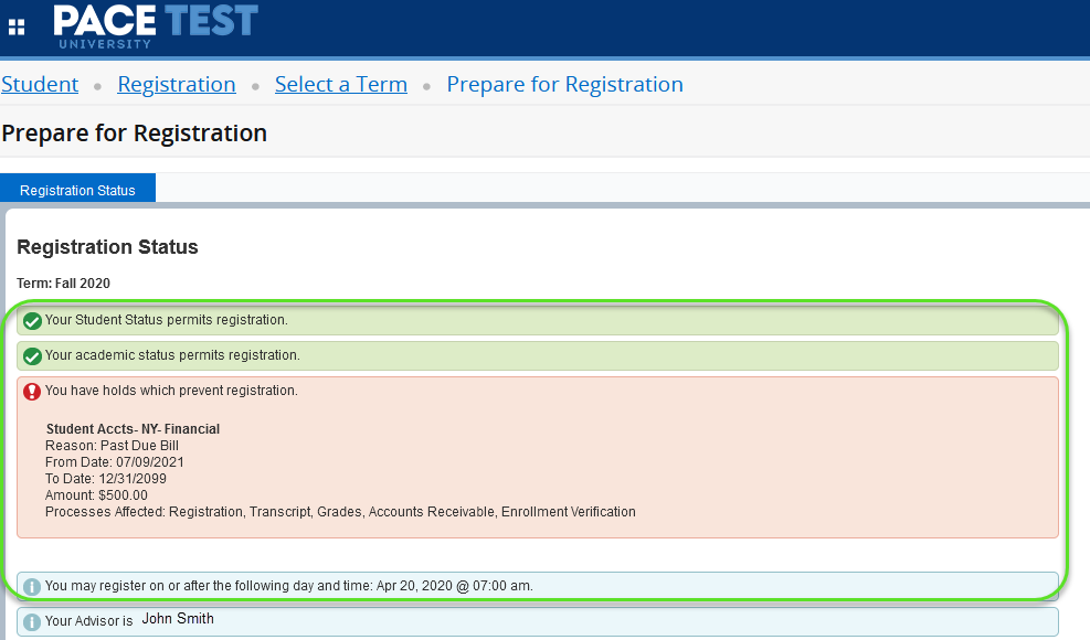 Review Your Registration Status